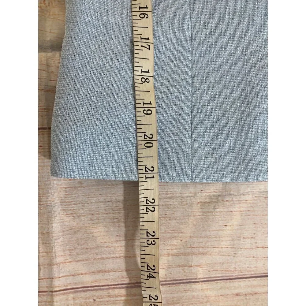 Tahari Women's Powder Blue Sleeveless Classic Office Blouse - 10 - Picture 6 of 11